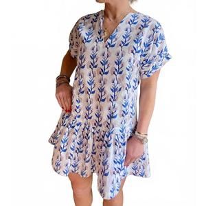 NEW BROOKE WRIGHT women's lucy dress in blue wildflower